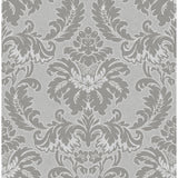 M1705 Windsor Grey Damask Wallpaper