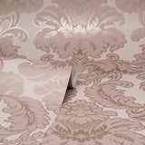 M1706 Windsor Pink Damask Wallpaper