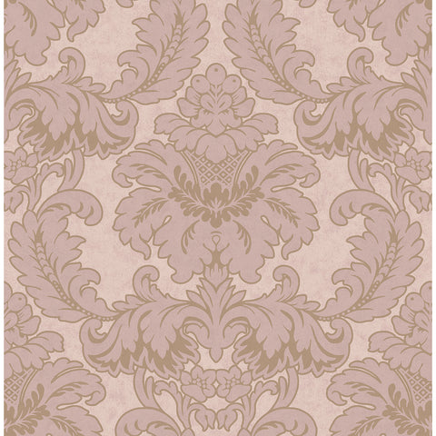 M1706 Windsor Pink Damask Wallpaper