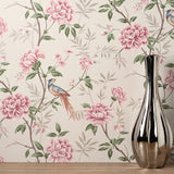 M1725 Akina Cream Floral Wallpaper