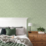 M1744 Camille Sage Damask Wallpaper