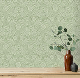M1744 Camille Sage Damask Wallpaper