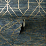 M1774 Fusion Navy Trellis Wallpaper