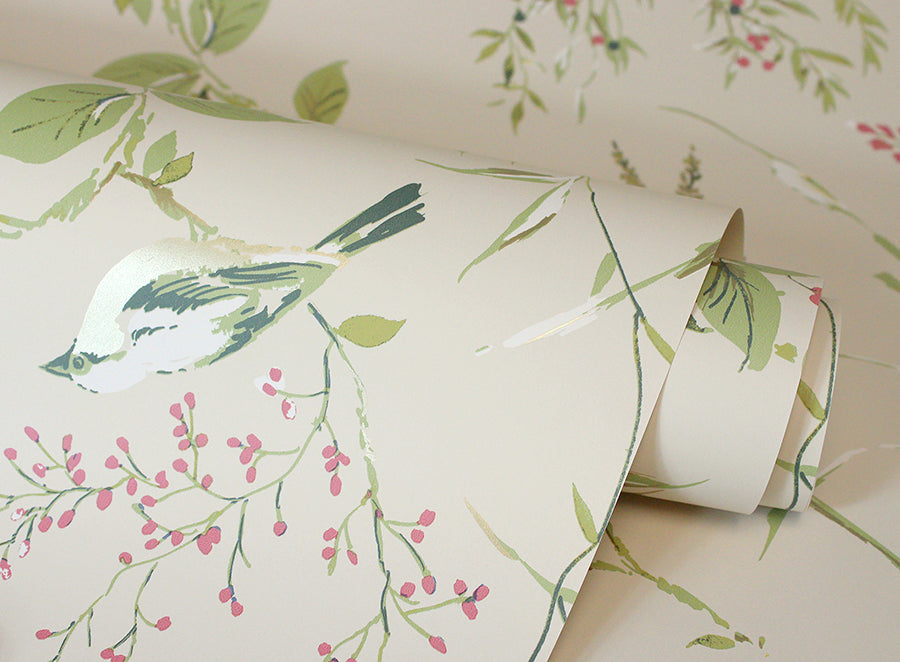 M1855 Mariko Neutral Botanical Wallpaper – wallcoveringsmart