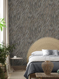 M1863 Arran Stone Swirling Stripe Wallpaper