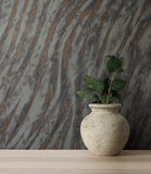 M1863 Arran Stone Swirling Stripe Wallpaper