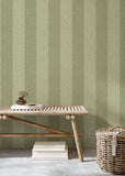 M1866 Finn Green Chevron Stripe Wallpaper