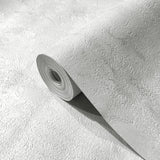 M23032 Grayish ivory off white cream faux stone plaster imitation textured wallpaper 3D
