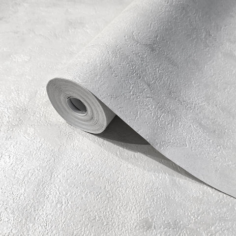 M23032 Grayish ivory off white cream faux stone plaster imitation textured wallpaper 3D
