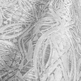 M23046 Gray silver metallic Moroccan lace ornamental damask textured wallpaper rolls 3D
