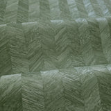 M23058 Contemporary Herringbone olive hunter green faux wood textured wallpaper roll 3D
