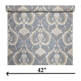 M31910 Gray beige gold brass tan faux plaster textured Victorian damask Wallpaper rolls
