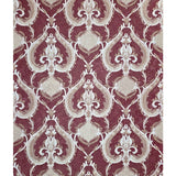 M31913 Burgundy red Ivory gold metallic plaster textured Victorian damask Wallpaper 3D