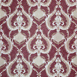 M31913 Burgundy red Ivory gold metallic plaster textured Victorian damask Wallpaper 3D