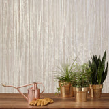 M31919 Modern shimmer golden ivory yellow faux silk pleated fabric textured Wallpaper
