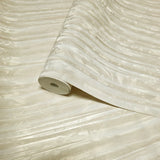 M31919 Modern shimmer golden ivory yellow faux silk pleated fabric textured Wallpaper
