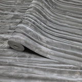 M31928 Modern Dark gray silver metallic faux silk pleated fabric textured Wallpaper 3D
