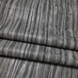 M31928 Modern Dark gray silver metallic faux silk pleated fabric textured Wallpaper 3D
