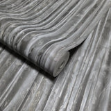 M31928 Modern Dark gray silver metallic faux silk pleated fabric textured Wallpaper 3D
