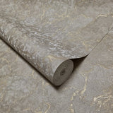 M31932 Embossed Taupe gold metallic faux cracked plaster textured modern Wallpaper roll
