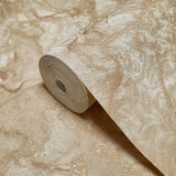 M31940 Modern buff Beige Tan rose gold metallic faux cracked plaster textured Wallpaper
