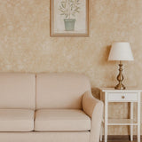 M31940 Modern buff Beige Tan rose gold metallic faux cracked plaster textured Wallpaper
