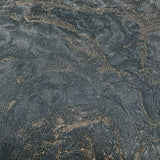 M31941 Dark deep Teal green blue gold metallic faux cracked plaster textured Wallpaper
