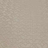 M50502 Embossed beige tan cream faux fabric textured monogram modern Wallpaper rolls 3D
