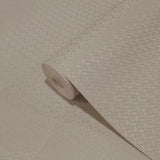 M50502 Embossed beige tan cream faux fabric textured monogram modern Wallpaper rolls 3D
