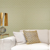 M50514 Embossed yellow cream gold faux fabric textured diamonds modern Wallpaper rolls