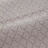 M50517 Embossed Pearl Beige cream faux fabric textured diamonds trellis Wallpaper rolls
