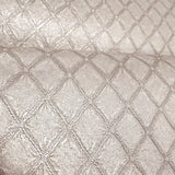 M50517 Embossed Pearl Beige cream faux fabric textured diamonds trellis Wallpaper rolls
