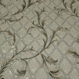 M50518 Brass bronze metallic faux fabric textured damask Victorian diamonds Wallpaper