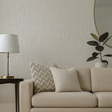 M50523 Shimmer tan taupe faux fabric textured stria lines contemporary modern Wallpaper
