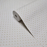 M50538 Embossed ivory beige gold faux fabric textured diamond monogram modern Wallpaper
