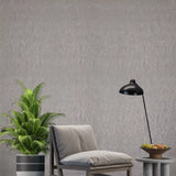 M50543 Contemporary grayish Taupe gray worn out faux fabric plaster textured Wallpaper
