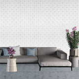 M50545 Royal grayish light gray faux fabric textured Aristocratic Baroque Wallpaper 3D