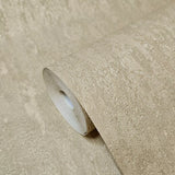 M50550 Modern khaki tan cream worn out distressed faux fabric textured plain Wallpaper
