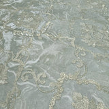 M69913 Gray silver brass metallic pearl plaster textured Victorian damask Wallpaper 3D
