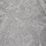 M69922 Beige cream tan silver trellis lines faux liquid art marble textured Wallpaper