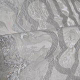 M69922 Beige cream tan silver trellis lines faux liquid art marble textured Wallpaper