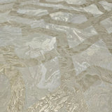 M69924 Ivory gold metallic geo trellis lines faux liquid art marble textured Wallpaper
