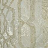 M69924 Ivory gold metallic geo trellis lines faux liquid art marble textured Wallpaper
