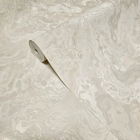 M69925 Ivory champagne gold faux watercolor liquid art marble textured modern Wallpaper