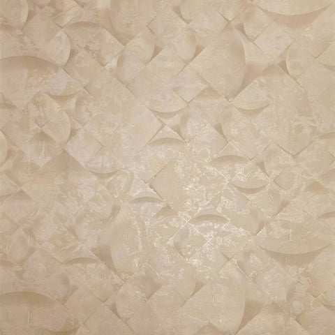 M69929 Beige brass rose gold metallic geo Diamond Square textured geometric Wallpaper
