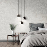 M69932 Contemporary Shimmer off white plain modern faux plaster textured Wallpaper roll