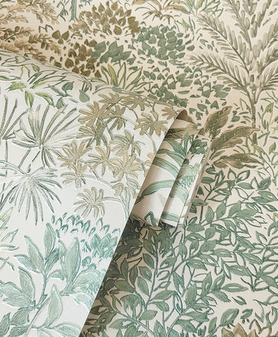 M95676 Meilani Green Palm Landscape Wallpaper