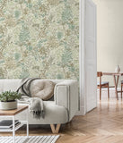 M95676 Meilani Green Palm Landscape Wallpaper