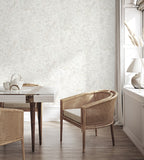 M95677 Meilani White Silver Palm Landscape Wallpaper