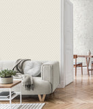 M95680 Santina White Silver Trellis Wallpaper